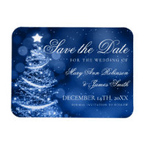 Winter Wonderland Christmas Wedding Save The Date Magnet