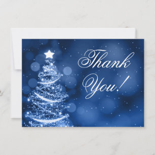 Winter Wonderland Christmas Wedding Thank You Note Card