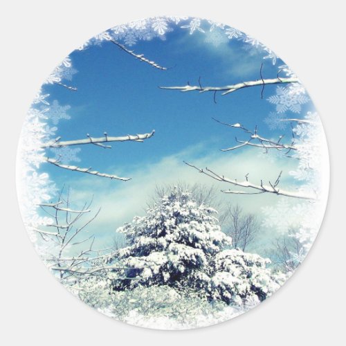 Winter Wonderland Classic Round Sticker