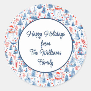 Winter Wonderland Classic Round Sticker