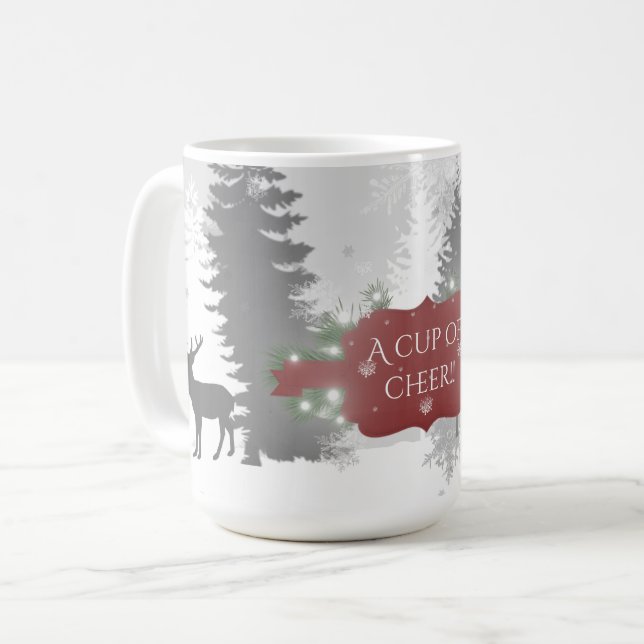 Winter Wonderland Coffee Mug - Red (Front Left)
