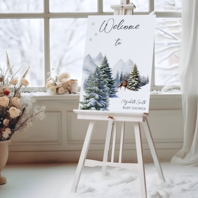 Winter Wonderland Cold Outside Neutral Welcome Foam Board (Creator Uploaded)