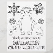 Winter Wonderland Coloring Page | Coloring Sheet (Front)