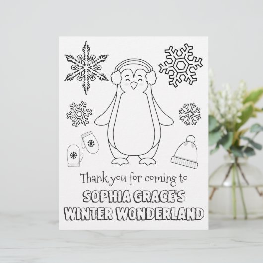 Winter Wonderland Coloring Page | Coloring Sheet (Standing Front)