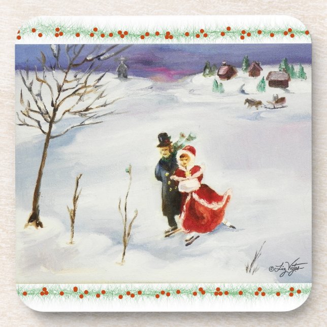 Winter Wonderland Cork Coaster (Front)