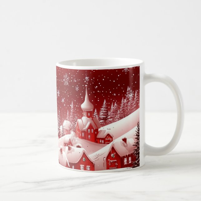 Winter Wonderland Cozy Christmas Cabin Mug (Right)