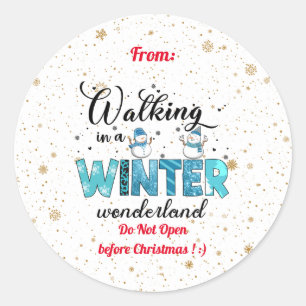 Winter Wonderland Customize Classic Round Sticker