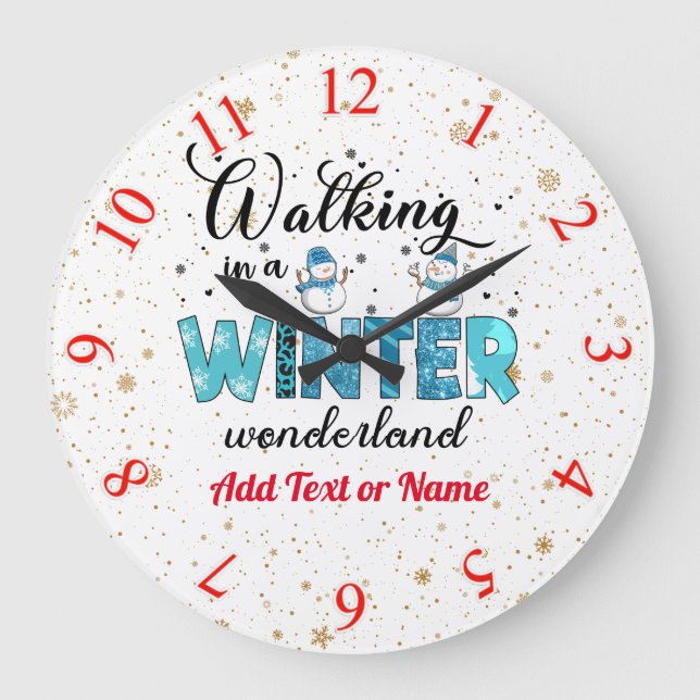 Winter Wonderland Customize Large Clock (Front)