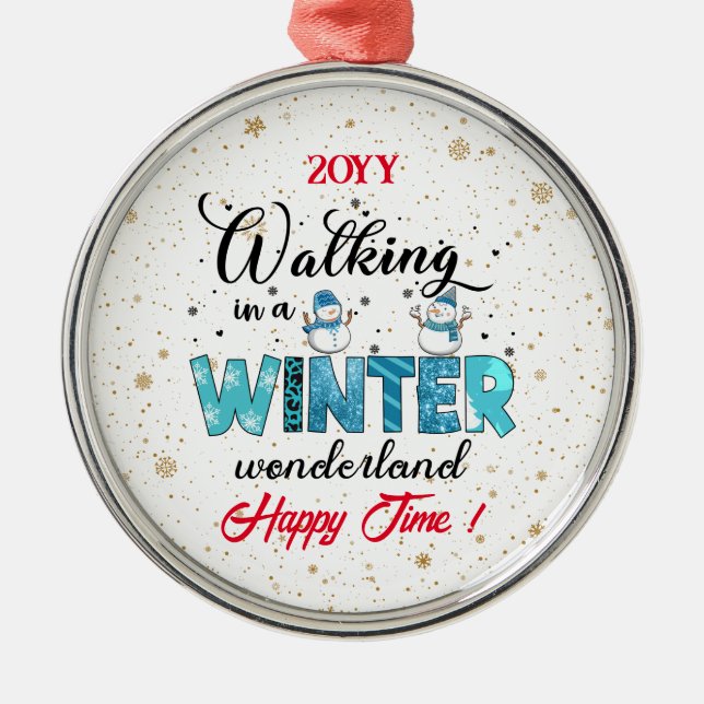 Winter Wonderland Customize Metal Ornament (Front)