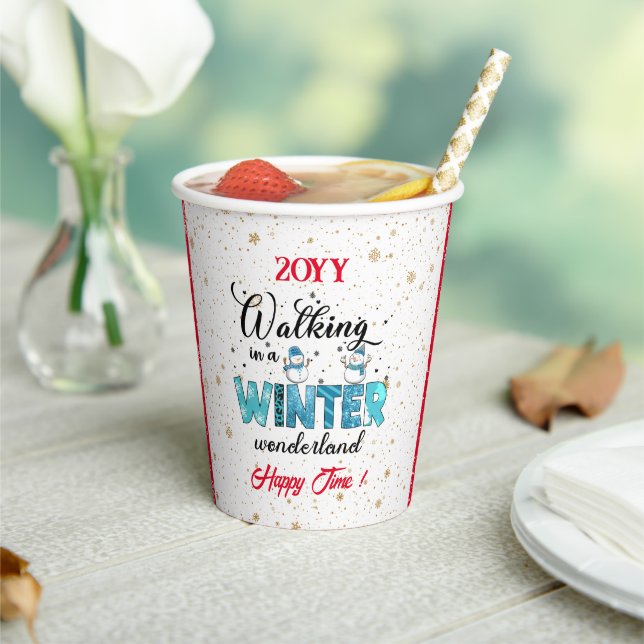 Winter Wonderland Customize Paper Cups (Insitu)