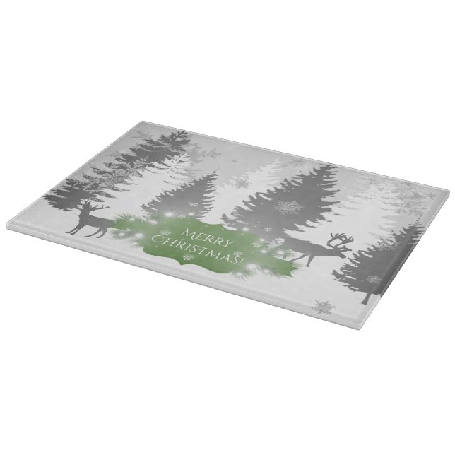 Winter Wonderland Cutting Board - Green (Corner)