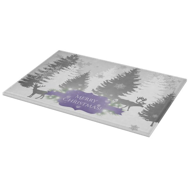 Winter Wonderland Cutting Board - Purple (Corner)