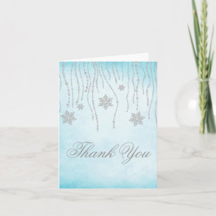 Winter Wonderland Diamond Snowflakes Thank You