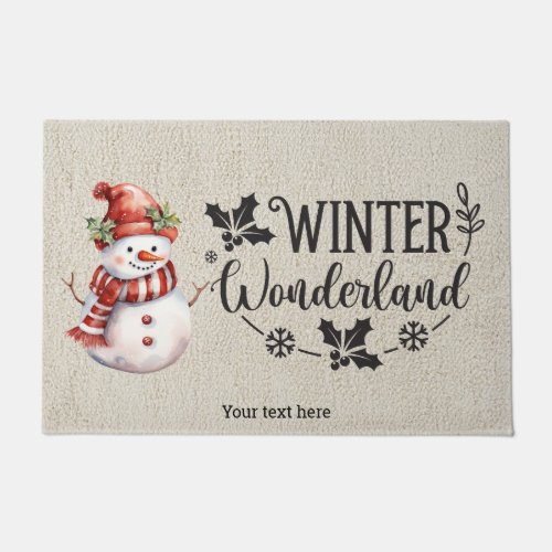 Winter wonderland doormat