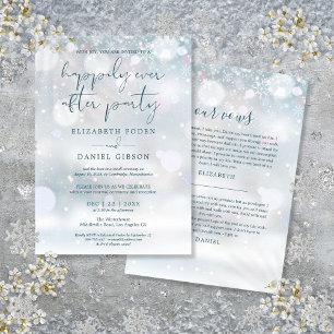 Winter Wonderland Ever After Party Wedding Vows Invitation