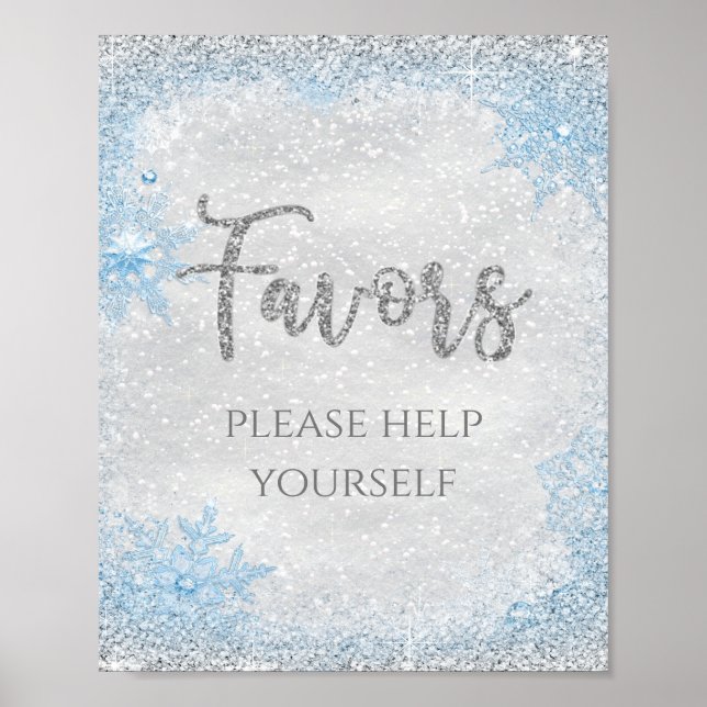 Winter Wonderland Favor Sign (Front)