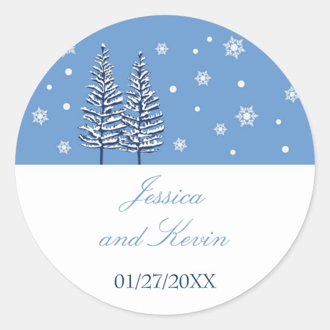 Winter Wonderland Favor Sticker (Front)