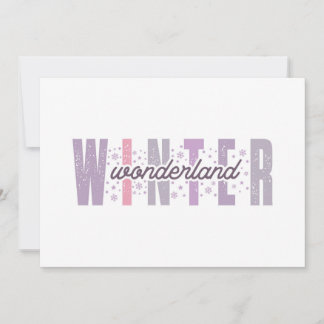 Winter Wonderland - Festive Typography Art Card