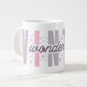Winter Wonderland - Festive Typography Art Giant Coffee Mug