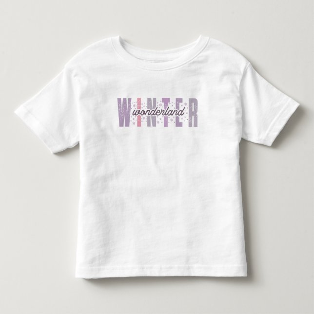 Winter Wonderland - Festive Typography Art Toddler T-shirt (Front)