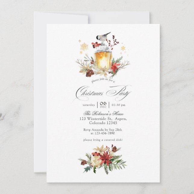 Winter Wonderland Festivity Christmas Party Invitation (Front)