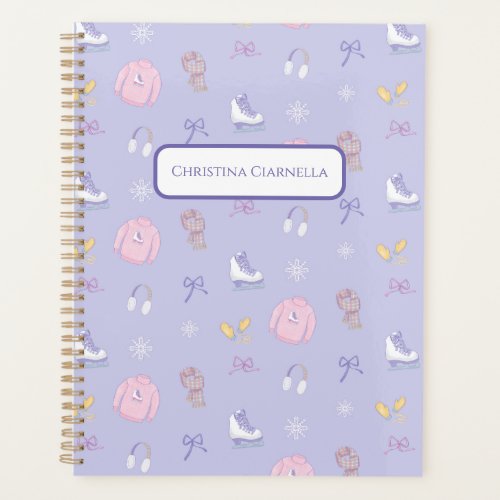 Winter Wonderland Figure Skate Ice Skate Purple Planner