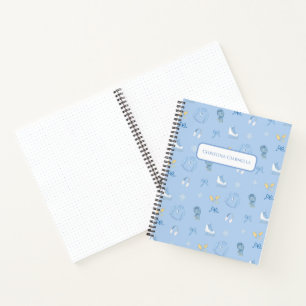 Winter Wonderland Figure Skater Blue Notebook