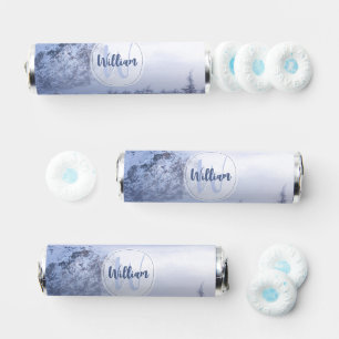 Winter wonderland fog spruce forest snow monogram breath savers® mints
