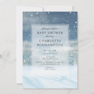 Winter Wonderland Forest Baby Shower Invitation