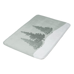 Winter Wonderland Forest Trees  Bath Mat