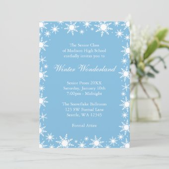 Winter Wonderland Formal Prom Dance Ball Invitation | Zazzle