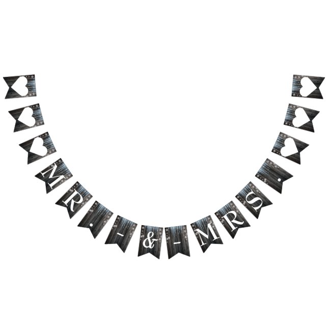 Winter Wonderland Frozen Ice Mr. & Mrs. Wedding Bunting Flags (All)