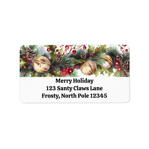 Winter Wonderland Garland Return Address Label