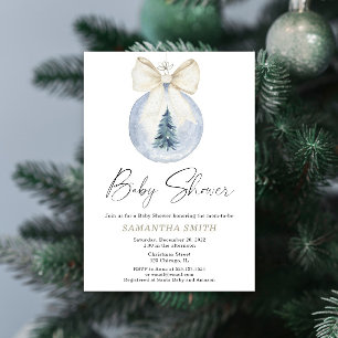 Winter wonderland gender neutral baby shower invitation