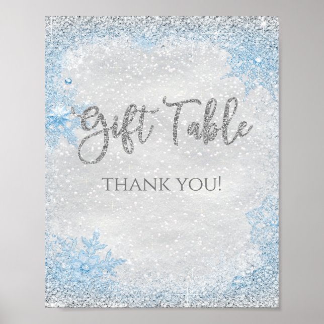 Winter Wonderland Gift Table Sign (Front)