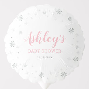 Winter Wonderland Girl Baby Shower Balloons
