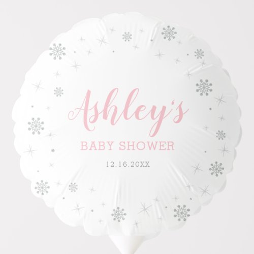 Winter Wonderland  Girl Baby Shower Balloons