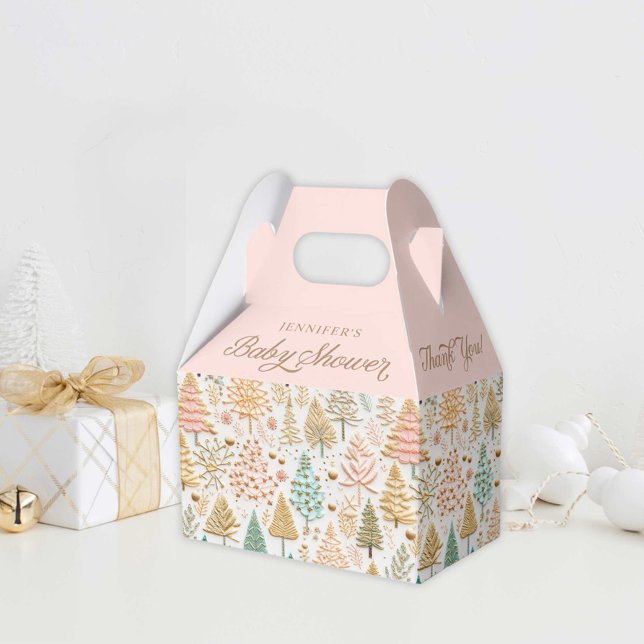 Winter Wonderland Girl Baby Shower Favor Boxes (Winter Wonderland Girl Baby Shower Favor Box)
