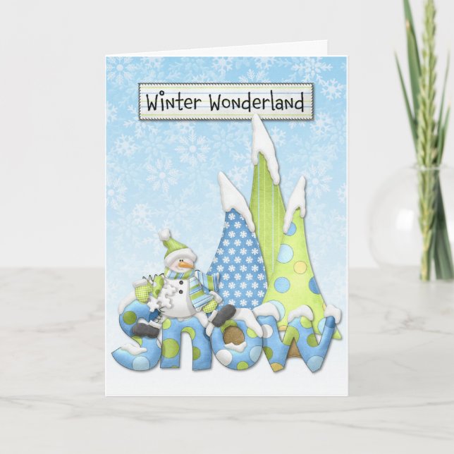 Winter Wonderland Holiday Greeting Cards (Front)