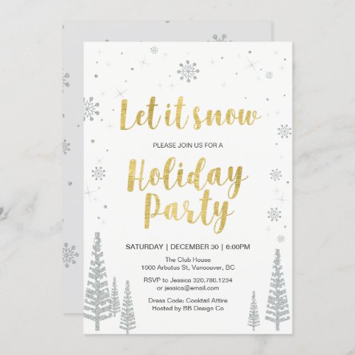 Winter wonderland Holiday Party Invitation