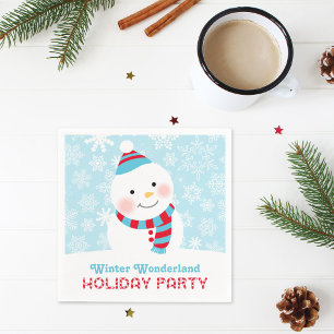 Winter Wonderland Holiday Party Paper Napkins