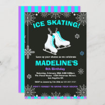 Winter Wonderland Ice Skating Chalkboard Birthday