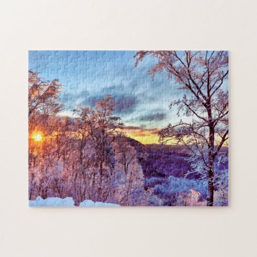 Winter Wonderland Icy Forest Vermont Jigsaw Puzzle