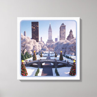 Winter Wonderland in the City Canvas Print