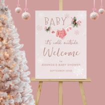 Winter Wonderland It's Cold Outside Baby Shower Foam Board