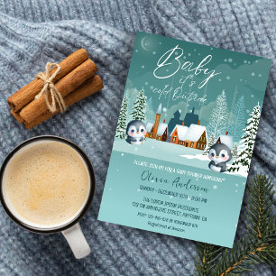 Winter Wonderland its cold outside baby shower Invitation