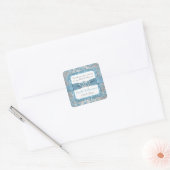 Winter Wonderland, Joined Hearts Bridal Shower Square Sticker (Envelope)