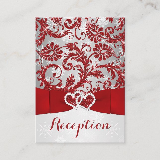 Winter Wonderland, Joined Hearts Insert - Red (Front)