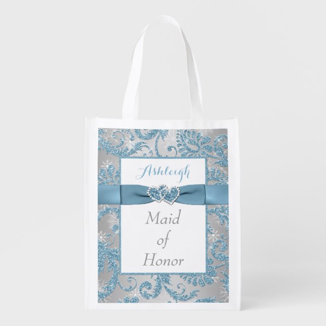 Winter Wonderland, Joined Hearts Maid of Honor Bag (Front)