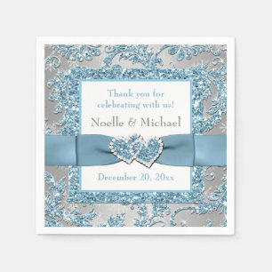 Winter Wonderland, Joined Hearts Paper Napkins
